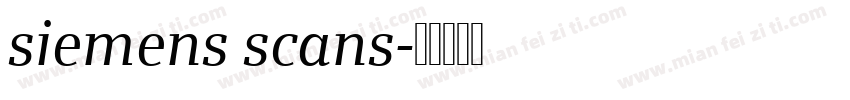 siemens scans字体转换